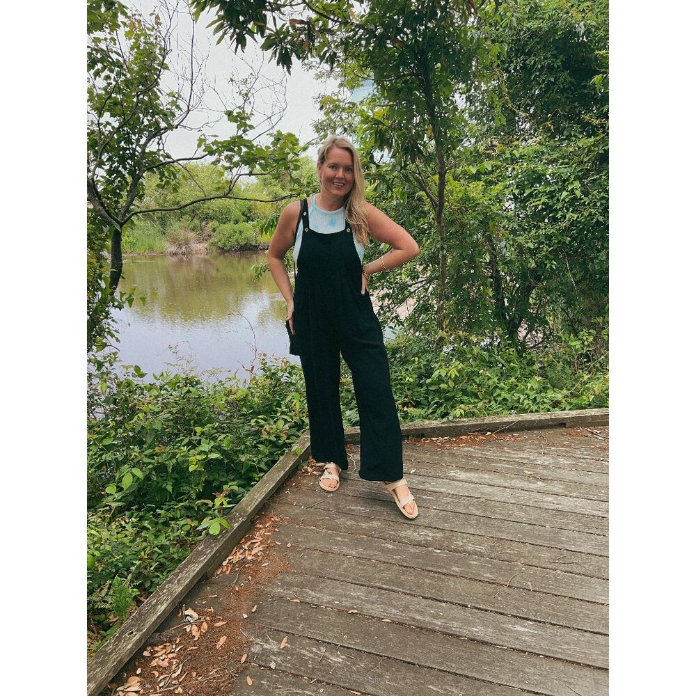 Wide Leg Pocket Overalls